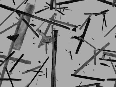 Bauhaus Kusursuz Düzen. Suluboya Geometrik Siyah ve Beyaz Çizgiler Tasarımı. Sanat Organik Geo Arkaplanı. Büyük Yaratıcı Asgari Baskı. Moda Eğlencesi Soyut Boyası Suluboya Renk Çizgileri.