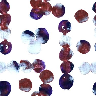 Geometrik suluboya desenini çember yapın. Islak sıvı fırça boya motifi. Soyut küre şablon tasarımı. Suluboya çok az mayo dairesi izi. Modaya uygun tekstil. Modern spot arkaplanı.