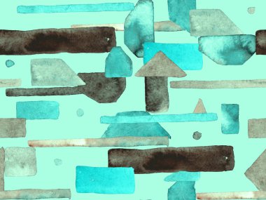 Bauhaus Kusursuz Düzen. Suluboya Geometrik Yeşil Teal Çizgileri Tasarımı. Sanat Organik Geo Arkaplanı. Büyük Çağdaş Asgari Yazdırma. Moda Eğlencesi Soyut Boyası Suluboya Renk Çizgileri.
