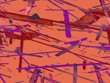 Bauhaus Kusursuz Düzen. Suluboya Geometrik Kırmızı Pembe Çizgiler Tasarımı. Sanat Organik Geo Arkaplanı. Büyük Yaratıcı Asgari Baskı. Moda Eğlencesi Soyut Boyası Suluboya Renk Çizgileri.