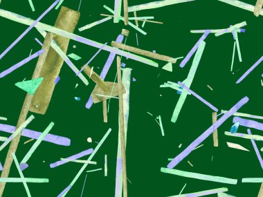 Bauhaus Kusursuz Düzen. Suluboya Geometrik Yeşil Teal Çizgileri Tasarımı. Sanat Organik Geo Arkaplanı. Büyük Çağdaş Küçük Yazdırma. Moda Eğlencesi Soyut Boyası Suluboya Renk Çizgileri.