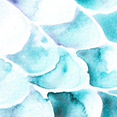 Turkuaz Mavi Yılan Tasarımı. Suluboya El Çizilmiş Piton Yazısı. Kobra Derisi Egzotik Doku. Geometrik Yılan Arkaplanı. Zehir ve Yılan derisi. Suluboya El Boyalı Arkaplan.