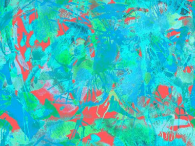 Püskürme izi yok. Mavi suluboya fırça darbesi grunge fayans. Suluboya soyut sıçrama boyası tasarımı. Kademeli mürekkep lekeleri. Çamur tabakası. Sıvı damlayan fırça sonsuz iz. 