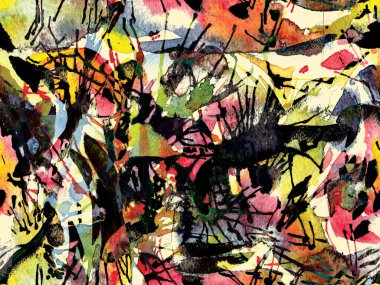 Tehlike izi yok. Yeşil suluboya fırça darbesi grunge tasarımı. Suluboya kaotik sıçrama boya tasarımı. Kademeli mürekkep lekeleri. Toprak sıçrama deseni. Sıvı damlayan fırça sonsuz iz. 