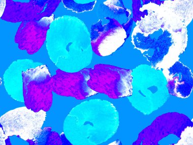 Yaz Vintage Arkaplanı. Klasik Mavi ve Indigo Vibrant Sakura ve Jasmine Print. Suluboya Turuncu Çiçek ve Yapraklar. Çiçek Ayurveda deseni. Biyo Jasmin Kusursuz Desen.