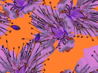 Kalın Çiçekler. Kızıl Arkaplanda Büyük Hawaii Kusursuz Parmak izi. Büyük Hawaii Yaz Sulu Maracuja Sonsuz Arkaplan. Soyut Kalın Çiçek Yazdırma. 