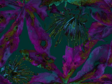 Kalın Çiçekler. Mor Arkaplanda Büyük Hawaii Kusursuz Parmak izi. Büyük Orman Baharı Maracuya Sonsuz Arkaplanı. Soyut Kalın Çiçek Yazdırma. 