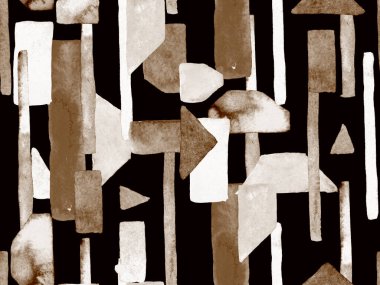 Bauhaus Kusursuz Düzen. Suluboya Geometrik Siyah ve Beyaz Çizgiler Tasarımı. Sanat Organik Geo Arkaplanı. Büyük Moda Asgari Baskı. Moda Eğlencesi Soyut Boyası Suluboya Renk Çizgileri.