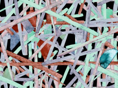 Bauhaus Kusursuz Düzen. Suluboya Geometrik İndigo, Mavi Çizgiler Tasarımı. Sanat Organik Geo Arkaplanı. Büyük Moda Asgari Baskı. Moda Eğlencesi Soyut Boyası Suluboya Renk Çizgileri.