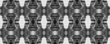 Navy Blue ve Indigo Aztec Geometric Tekstil Baskısı. Ikat Deseni. Ogee Kusursuz Doku. Suluboya El Çizilmiş Batik. Yaratıcı Navajo Ikat Geçmişi. Allover Cotton Mayo Tasarımı. Coğrafi Döşeme.