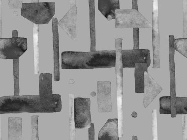 Bauhaus Kusursuz Düzen. Suluboya Geometrik Siyah ve Beyaz Çizgiler Tasarımı. Sanat Organik Geo Arkaplanı. Büyük Çağdaş Asgari Yazdırma. Moda Eğlencesi Soyut Boyası Suluboya Renk Çizgileri.