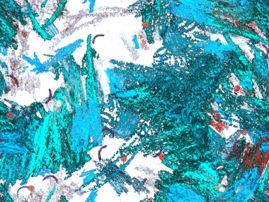 Modern Doodle Header. Sevimli Büyük Moda Geometrik Kusursuz Mavi Şablon, Yatay Şablon İndigo Arkaplanı. Büyük Modern Asgari Baskı. Pastel Doodle Başlığı.