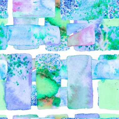 Mavi İndigo ve Tidewater Yeşil Organik Arkaplan. Suluboya Moda Sanatı. Afrika Geo Fırça darbesi. Eğlenceli Geometri. Freehand Suluboya Hatları. 70 'lerin Renkli Kübizm İllüstrasyonu. Bauhaus Kusursuz Desen.