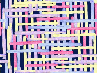 Bauhaus Kusursuz Düzen. Suluboya Geometrik Kırmızı Pembe Çizgiler Tasarımı. Sanat Organik Geo Arkaplanı. Büyük Çağdaş Asgari Yazdırma. Moda Eğlencesi Soyut Boyası Suluboya Renk Çizgileri.