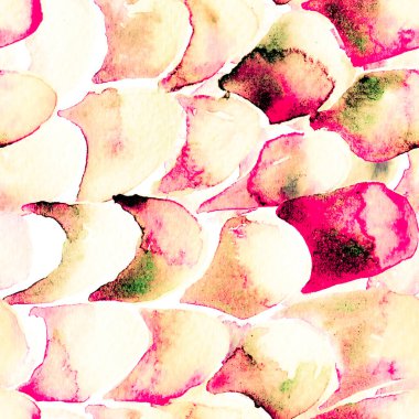 Terracotta Kırmızı Yılan Kusursuz Şablon. Suluboya El Çizilmiş Piton Yazısı. Kobra Derisi Egzotik Doku. Geometrik Yılan Arkaplanı. Zehir ve Yılan derisi. Suluboya El Boyalı Döşeme Deseni.