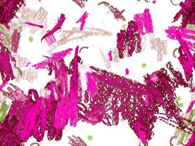 Soyut Başlık Deseni. Kırmızı Üzerine Şirin Büyük Sanatsal Kusursuz Desen, Yatay Şablon İçin Pembe Arkaplan. Büyük Moda Asgari Baskı. Sanatsal Başlık Deseni.