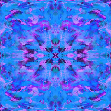 Fırça darbeleri. Beyaz Indigo Suluboya geometri baskısı. Pastel boyalı suluboya arka plan. El çizimi soyut sanat çizgisi. Tekrar eden mayo desenli. Fırça darbesi modern baskı.