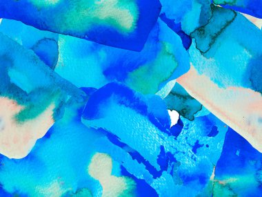 Klasik Mavi ve İndigo Geometrik Suluboya Kumaş Tasarımı. Sıvı, dikişsiz kiremit. Klasik Doku İllüstrasyonu. Suluboya kusursuz desen. Soyut Doku Arkaplanı. Psikedelik Kağıt.