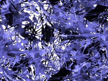 Tehlike izi yok. Mavi suluboya fırça darbesi grunge fayans. Suluboya boya boya tasarımı. Elle çizilmiş mürekkep lekeleri. Toprak sıçrama deseni. Sıvı damlayan fırça sonsuz iz. 