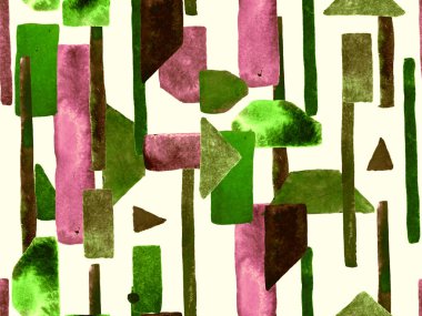 Bauhaus Kusursuz Düzen. Suluboya Geometrik Kırmızı Pembe Çizgiler Tasarımı. Sanat Organik Geo Arkaplanı. Büyük Olağandışı Asgari Parmak izi. Moda Eğlencesi Soyut Boyası Suluboya Renk Çizgileri.