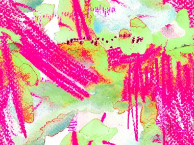 Soyut Doku Arkaplanı. Geometrik Suluboya Kumaş Tasarımı. Sıvı, dikişsiz kiremit. Psikedelik Kâğıt. Suluboya kusursuz desen. Klasik Doku İllüstrasyonu. Yeşil ve Kırmızı