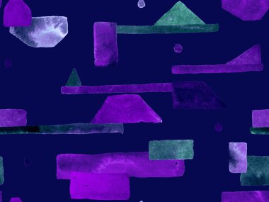 Bauhaus Kusursuz Düzen. Suluboya Geometrik İndigo, Mavi Çizgiler Tasarımı. Sanat Organik Geo Arkaplanı. Büyük Çağdaş Küçük Yazdırma. Moda Eğlencesi Soyut Boyası Suluboya Renk Çizgileri.