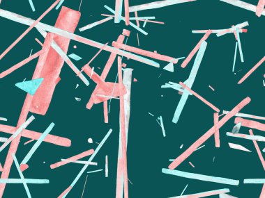 Bauhaus Kusursuz Düzen. Suluboya Geometrik İndigo, Mavi Çizgiler Tasarımı. Sanat Organik Geo Arkaplanı. Büyük Sanatsal Asgari Baskı. Moda Eğlencesi Soyut Boyası Suluboya Renk Çizgileri.