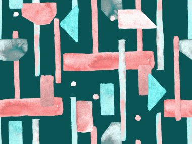 Bauhaus Kusursuz Düzen. Suluboya Geometrik İndigo, Mavi Çizgiler Tasarımı. Sanat Organik Geo Arkaplanı. Büyük Yaratıcı Asgari Baskı. Moda Eğlencesi Soyut Boyası Suluboya Renk Çizgileri.