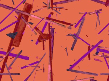 Bauhaus Kusursuz Düzen. Suluboya Geometrik Kırmızı Pembe Çizgiler Tasarımı. Sanat Organik Geo Arkaplanı. Büyük Modern Asgari Baskı. Moda Eğlencesi Soyut Boyası Suluboya Renk Çizgileri.