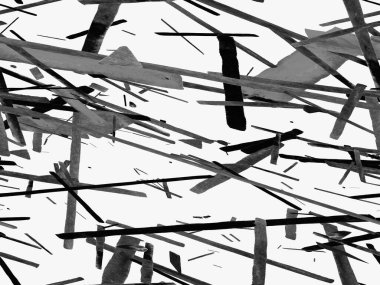 Bauhaus Kusursuz Düzen. Suluboya Geometrik Siyah ve Beyaz Çizgiler Tasarımı. Sanat Organik Geo Arkaplanı. Büyük Moda Asgari Baskı. Moda Eğlencesi Soyut Boyası Suluboya Renk Çizgileri.