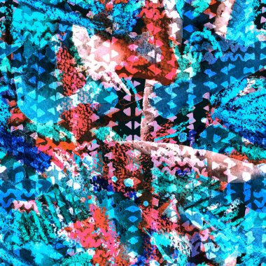 Üçgen desen. Pembe ve mavi geometri arka planı. Yarım ton hister dokusu. Geometrik grafik tasarım. El çizimi Shibori baskısı. Tek renkli üçgen, dikişsiz desen. Yazdırma baskısı.