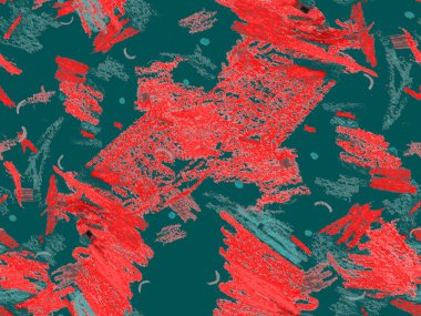 Güzel pastel boya dokusu. Kırmızı, Yeşil, Mavi Yatay Şablon Üzerine Sevimli Büyük Moda Geometrik Kusursuz Desen. Büyük Olağandışı Asgari Parmak izi. Moda Boya Dokusu.