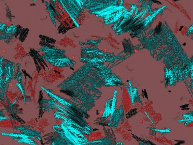 Soyut Başlık Deseni. Kırmızı, Yeşil, Mavi Yatay Şablon Üzerine Şirin Büyük Sanatsal Kusursuz Şekil. Büyük Yaratıcı Asgari Yazdırma. Sanatsal Başlık Deseni.