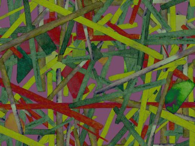 Bauhaus Kusursuz Düzen. Suluboya Geometrik Yeşil Teal Çizgileri Tasarımı. Sanat Organik Geo Arkaplanı. Büyük Modern Asgari Baskı. Moda Eğlencesi Soyut Boyası Suluboya Renk Çizgileri.