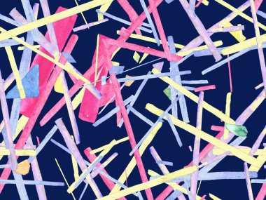 Bauhaus Kusursuz Düzen. Suluboya Geometrik İndigo, Mavi Çizgiler Tasarımı. Sanat Organik Geo Arkaplanı. Büyük Yaratıcı Asgari Baskı. Moda Eğlencesi Soyut Boyası Suluboya Renk Çizgileri.