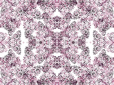 Kırmızı ve Pembe Hayvani Şablon. Suluboya el izi. Afrika egzotik kamuflajı. Geometrik suluboya arka plan. Vahşi hayvan kürkü dokusu. Suluboya El Boyalı Cilt Deseni.