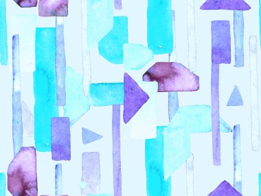 Bauhaus Kusursuz Düzen. Suluboya Geometrik İndigo, Mavi Çizgiler Tasarımı. Sanat Organik Geo Arkaplanı. Büyük Sanatsal Asgari Baskı. Moda Eğlencesi Soyut Boyası Suluboya Renk Çizgileri.