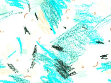 Modern Doodle Header. Mavi 'de Şirin Büyük Çağdaş Geometrik Desen Yatay Şablon için İndigo Arkaplanı. Büyük Sanatsal Asgari Baskı. Pastel Doodle Başlığı.