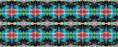 Sembol geometrik mayo deseni. Suluboya Etnik Tasarım. Boyalı fırça Aztek arka planı. Kilim Rastgele Halı dokusu. Mavi, Gri, Kırmızı Pastel Eğlenceli Dikdörtgen İkat İlişkisi. Etnik Kusursuz Desen.