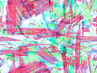 Sıvı, dikişsiz kiremit. Psikedelik Kâğıt. Suluboya kusursuz desen. Soyut Doku Arkaplanı. Geometrik Suluboya Kumaş Tasarımı. Yeşil ve Kırmızı Vintage Doku İllüstrasyonu.