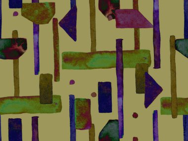 Bauhaus Kusursuz Düzen. Suluboya Geometrik Yeşil Teal Çizgileri Tasarımı. Sanat Organik Geo Arkaplanı. Büyük Olağandışı Asgari Parmak izi. Moda Eğlencesi Soyut Boyası Suluboya Renk Çizgileri.