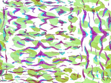 Afrika deseni. Çizgili, kusursuz desen. Suluboya Kamuflaj Tasarımı. Soyut Safari fayansı. Zebra Deri İzi. Hayvan kamuflajı arka planı. Geometrik hayvan dokusu. Yeşil ve Su Mentonu