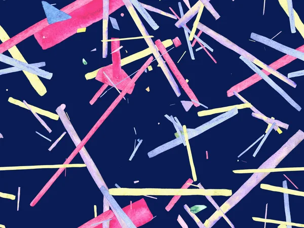 Bauhaus Kusursuz Düzen. Suluboya Geometrik İndigo, Mavi Çizgiler Tasarımı. Sanat Organik Geo Arkaplanı. Büyük Moda Asgari Baskı. Moda Eğlencesi Soyut Boyası Suluboya Renk Çizgileri.