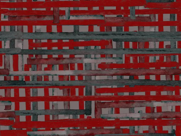 Bauhaus Kusursuz Düzen. Suluboya Geometrik Kırmızı Pembe Çizgiler Tasarımı. Sanat Organik Geo Arkaplanı. Büyük Modern Asgari Baskı. Moda Eğlencesi Soyut Boyası Suluboya Renk Çizgileri.