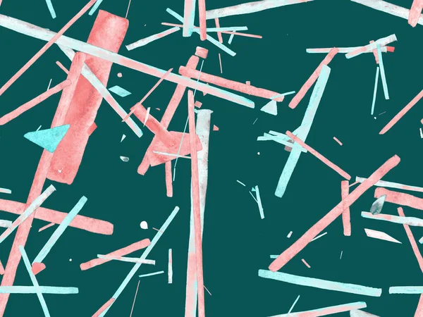 Bauhaus Kusursuz Düzen. Suluboya Geometrik İndigo, Mavi Çizgiler Tasarımı. Sanat Organik Geo Arkaplanı. Büyük Sanatsal Asgari Baskı. Moda Eğlencesi Soyut Boyası Suluboya Renk Çizgileri.