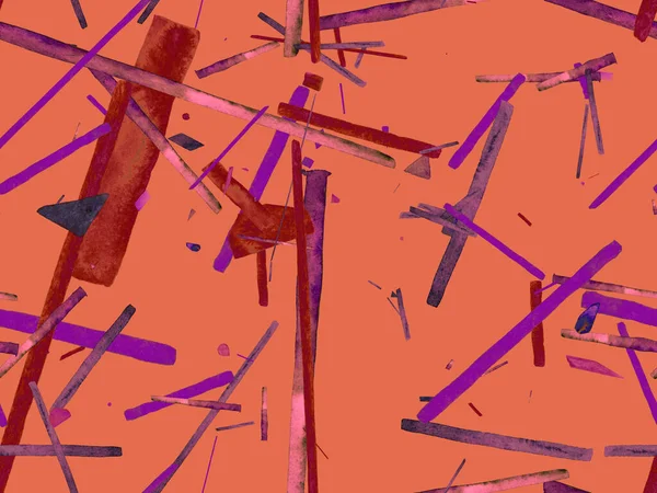 Bauhaus Kusursuz Düzen. Suluboya Geometrik Kırmızı Pembe Çizgiler Tasarımı. Sanat Organik Geo Arkaplanı. Büyük Modern Asgari Baskı. Moda Eğlencesi Soyut Boyası Suluboya Renk Çizgileri.