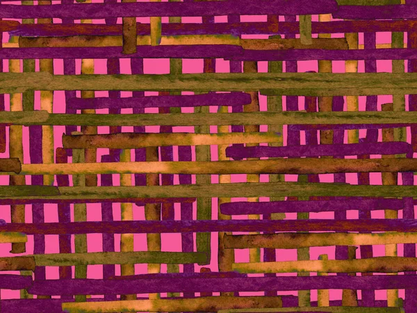 Bauhaus Kusursuz Düzen. Suluboya Geometrik Kırmızı Pembe Çizgiler Tasarımı. Sanat Organik Geo Arkaplanı. Büyük Modern Asgari Baskı. Moda Eğlencesi Soyut Boyası Suluboya Renk Çizgileri.