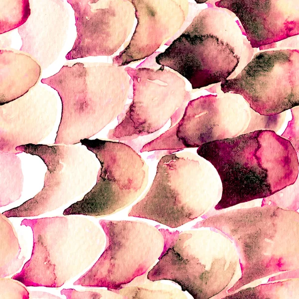 Terracotta Kırmızı Yılan Kusursuz Şablon. Suluboya El Çizilmiş Piton Yazısı. Kobra Derisi Egzotik Doku. Geometrik Yılan Arkaplanı. Zehir ve Yılan derisi. Suluboya El Boyalı Döşeme Deseni.