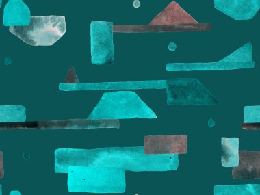 Bauhaus Kusursuz Düzen. Suluboya Geometrik Yeşil Teal Çizgileri Tasarımı. Sanat Organik Geo Arkaplanı. Büyük Çağdaş Asgari Yazdırma. Moda Eğlencesi Soyut Boyası Suluboya Renk Çizgileri.