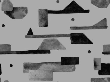 Bauhaus Kusursuz Düzen. Suluboya Geometrik Siyah ve Beyaz Çizgiler Tasarımı. Sanat Organik Geo Arkaplanı. Büyük Moda Asgari Baskı. Moda Eğlencesi Soyut Boyası Suluboya Renk Çizgileri.